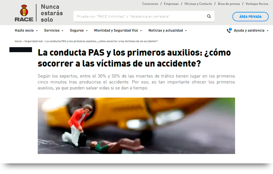 La conducta PAS y los primeros auxilios: ¿cómo socorrer a las víctimas de un accidente?