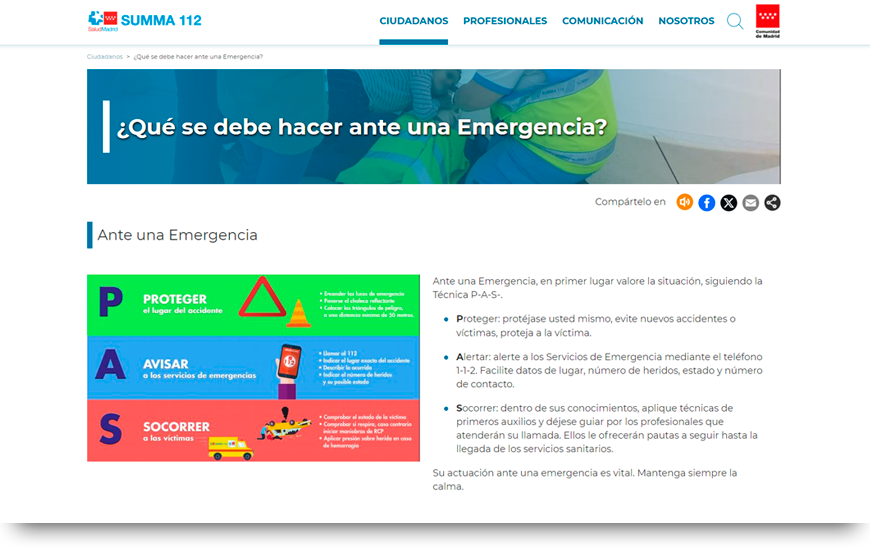web ¿Qué se debe hacer ante una Emergencia?